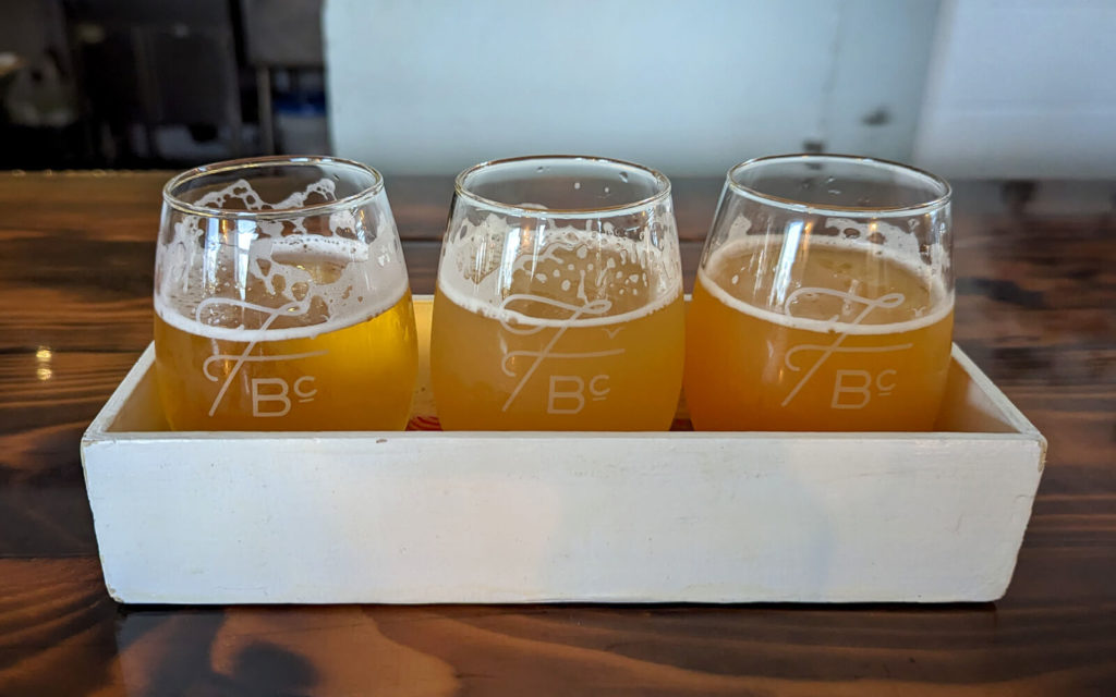 Flight at Fairweather Brewing Company in Hamilton