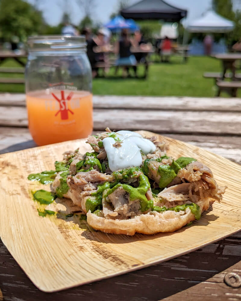 Chef Tyler Scott's Main Dish at Peterborough's Feast on the Farm Event