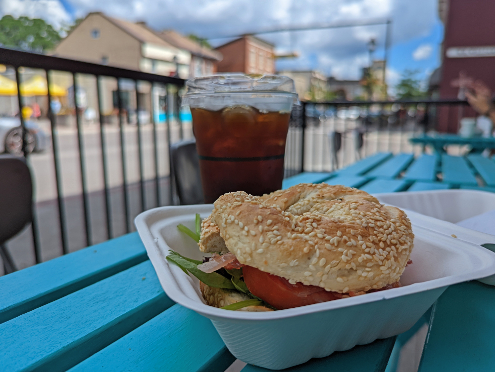 Bean Counter bagel sandwich