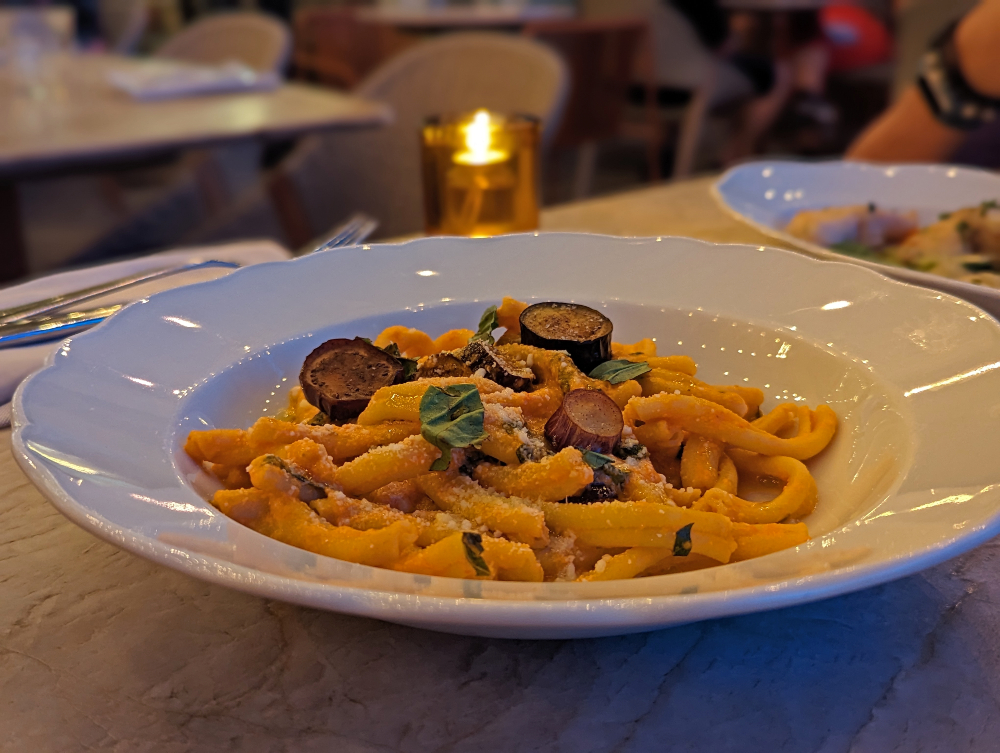 pasta dish at The Royal Hotel restaurant in Picton