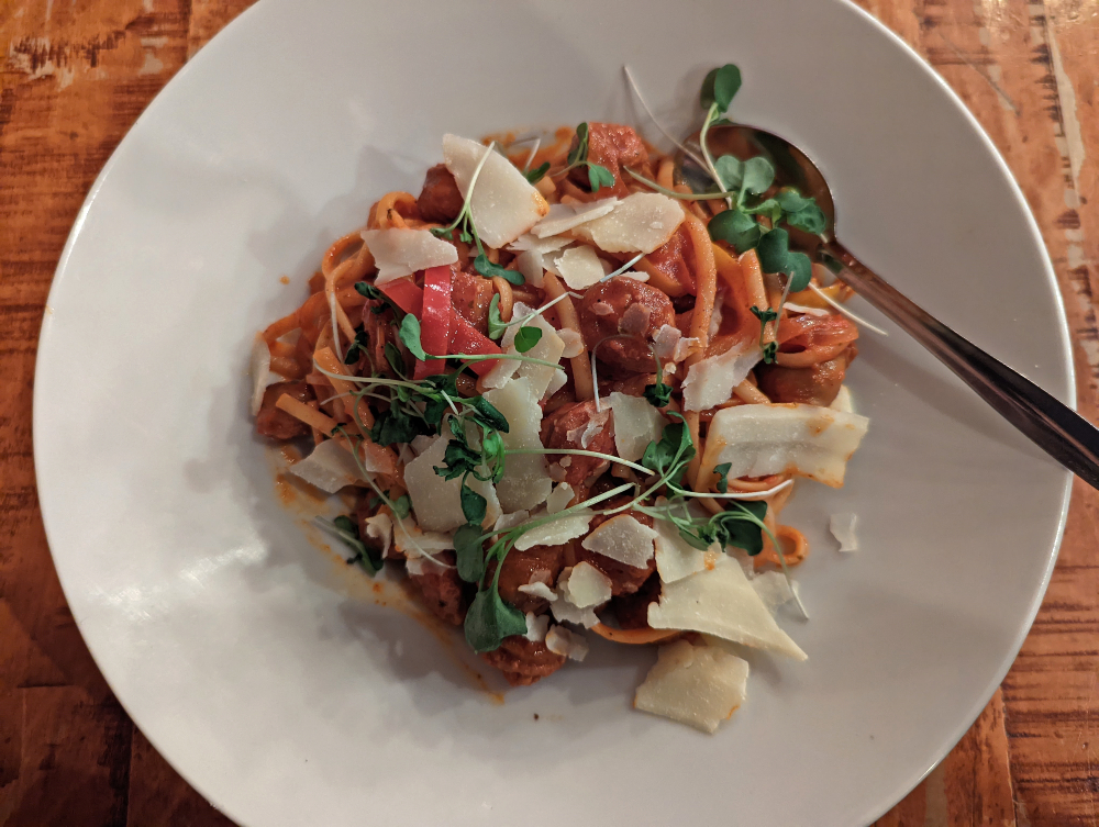 pasta special at one of the best restaurants in Picton, theCounty Canteen