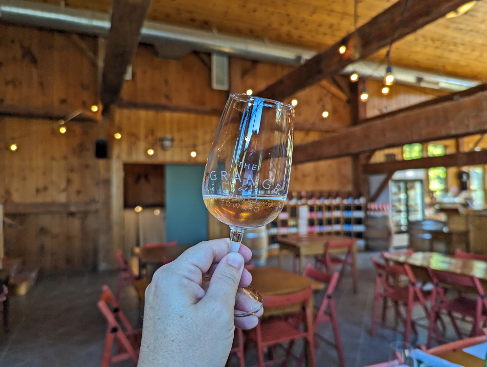 wine tasting at The Grange Winery in PEC